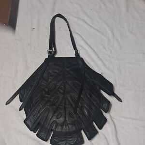 NEW DION LEE BLACK LEAF BAG